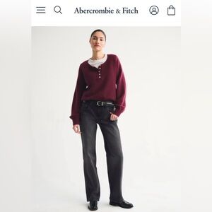 Abercrombie & Fitch Black Low Rise 90s Relaxed Jeans, Sz 26